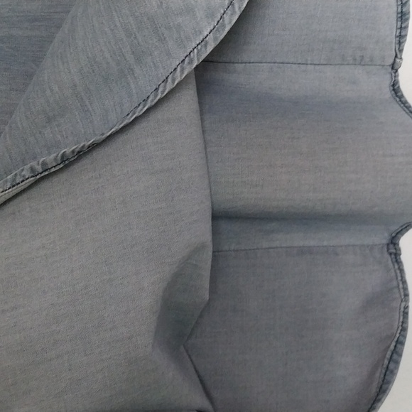 TOMMY BAHAMA Blue Jean Shirt Dress Dep Pockets Drawstring Waist Size Small - Picture 12 of 15